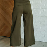 Magic Wide Leg Crop Pants in Olive