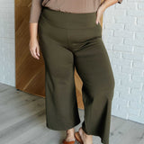 Magic Wide Leg Crop Pants in Olive