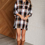 Make it Right Plaid Shirt Dress