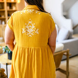 Marigold Embroidered Dress