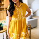 Marigold Embroidered Dress