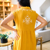 Marigold Embroidered Dress