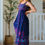 Midnight Magic Embroidered Maxi Dress