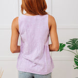 Never Second Best V-Neck Blouse in Lavender