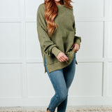 No Plain Jane Oversized Sweatshirt in Green