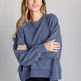 Quick Fix Mineral Wash Crew Neck Pullover in Psychic