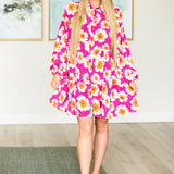 Magnificently Mod Floral Shirt Dress