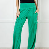 Race to Relax Cargo Pants in Emerald Green