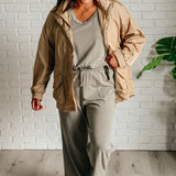 Rain, Rain Go Away Parachute Jacket in Camel