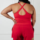 Raising Heart Rate Cutout Runsie In True Red