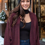 Senses of Cabernet Knit Cardigan