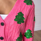 Sequin Trees Cardigan