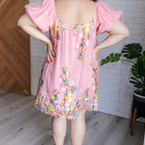 She's Blooming Balloon Sleeve Dress