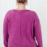 Simple Silhouette Brushed Hacci Sweater in Light Plum