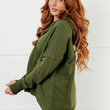 Simple Snug Snap Hooded Pullover