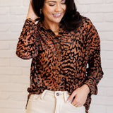 So Fierce Animal Print Blouse