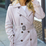 Put Together Taupe Double Breasted Lined Trench Coat