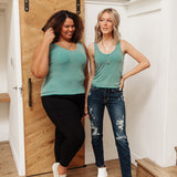 Stay Easy Tank In Aqua