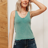 Stay Easy Tank In Aqua