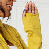 Staying Swift Activewear Jacket in Yellow Pear