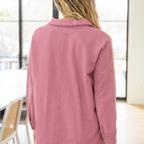 Sweet Crush Collar Pullover in Mauve