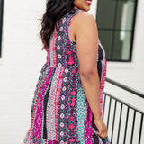 That's So Boho Mixed Print Sleeveless Dress