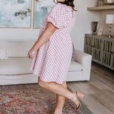 The Moment Checkered Babydoll Dress