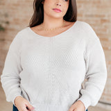 Told You So Ribbed Knit V Neck Sweater