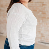 Told You So Ribbed Knit V Neck Sweater