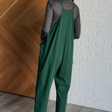 Totally Me Spaghetti Strap Jumpsuit in Dark Green