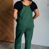 Totally Me Spaghetti Strap Jumpsuit in Dark Green