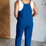 Totally Me Spaghetti Strap Jumpsuit in Light Navy