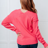 Very Understandable V-Neck Sweater in Pink