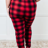 Your New Favorite Joggers in Red Plaid