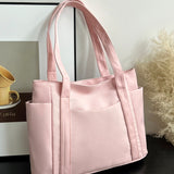 Oxford Cloth Tote Bag with Zipper