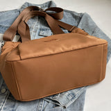 Nylon Solid Color Tote Bag