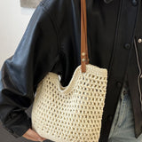 Openwork Woven Tote Bag