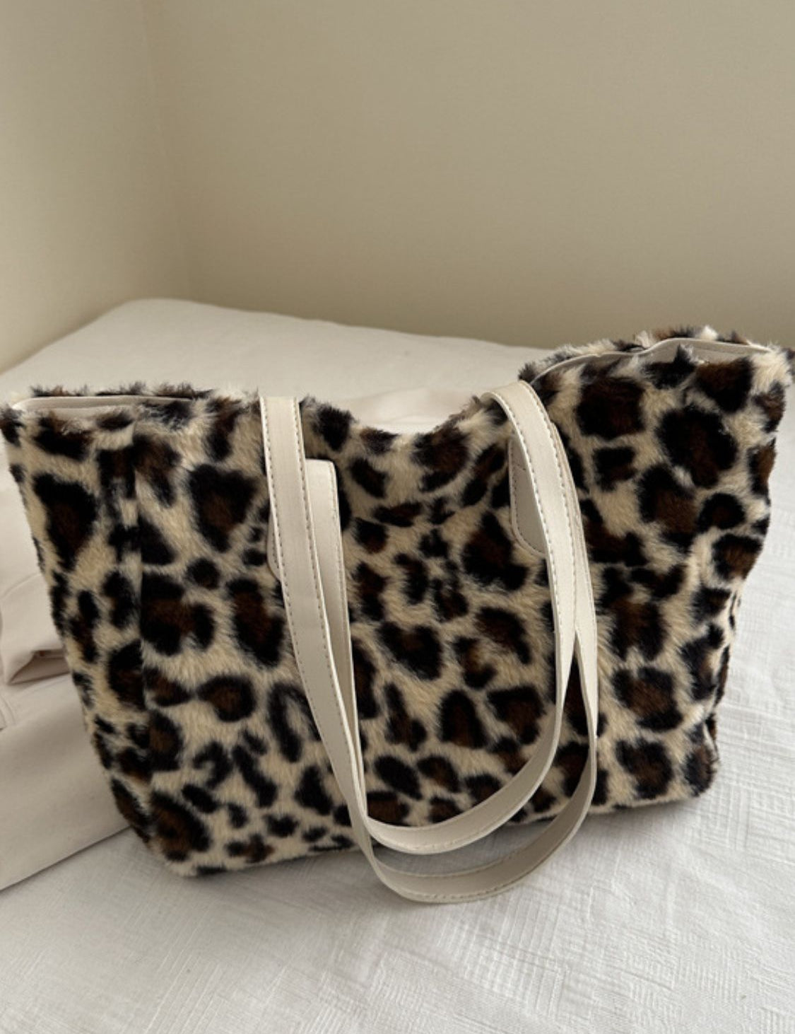 Leopard Fluff Tote Bag