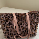 Leopard Fluff Tote Bag