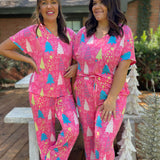 Pink Trees Pajama Set