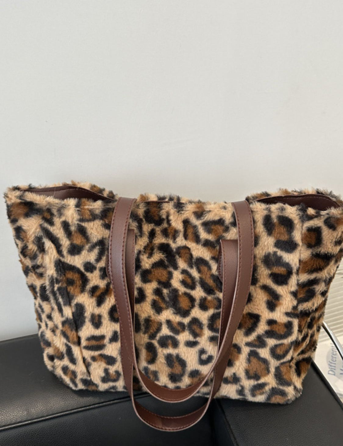 Leopard Fluff Tote Bag