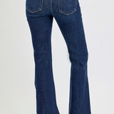 RISEN Full Size High Rise Flare Jeans with Pockets