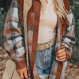 Plaid Button Up Long Sleeve Shacket