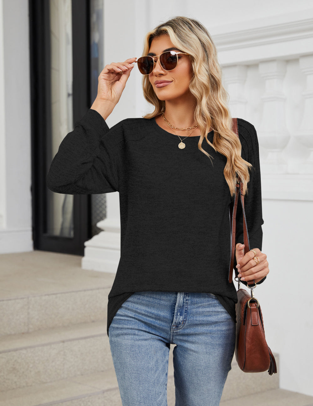 Round Neck Long Sleeve T-Shirt