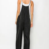 HYFVE Half Button Sleeveless Straight Jumpsuit