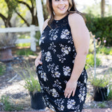 Floral Lace Trim Dress