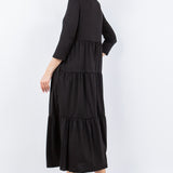 Celeste Full Size Tiered Midi Dress with Pockets