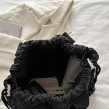 Drawstring Bubble Texture Tote Bag