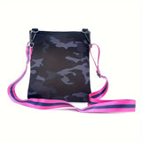 Neoprene Camo Purse with Pink Accents