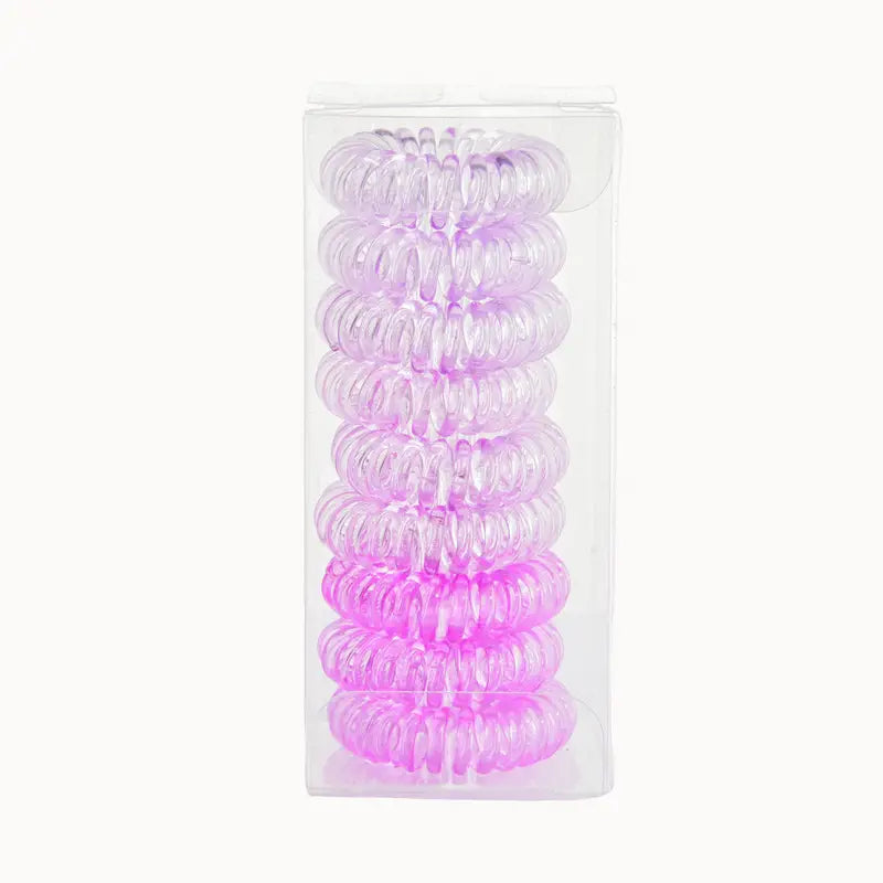 Spiral Coil Hair Ties - 9pcs